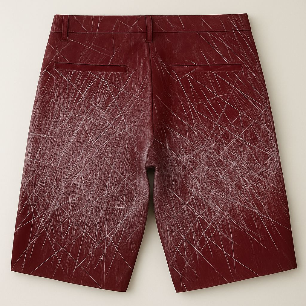 Bermuda Sarja Vinho Estampa Geométrica  Via Bout