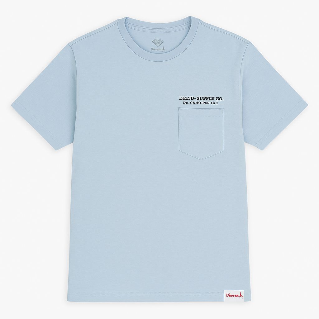 Camiseta Diamond Pocket – Azul Claro
