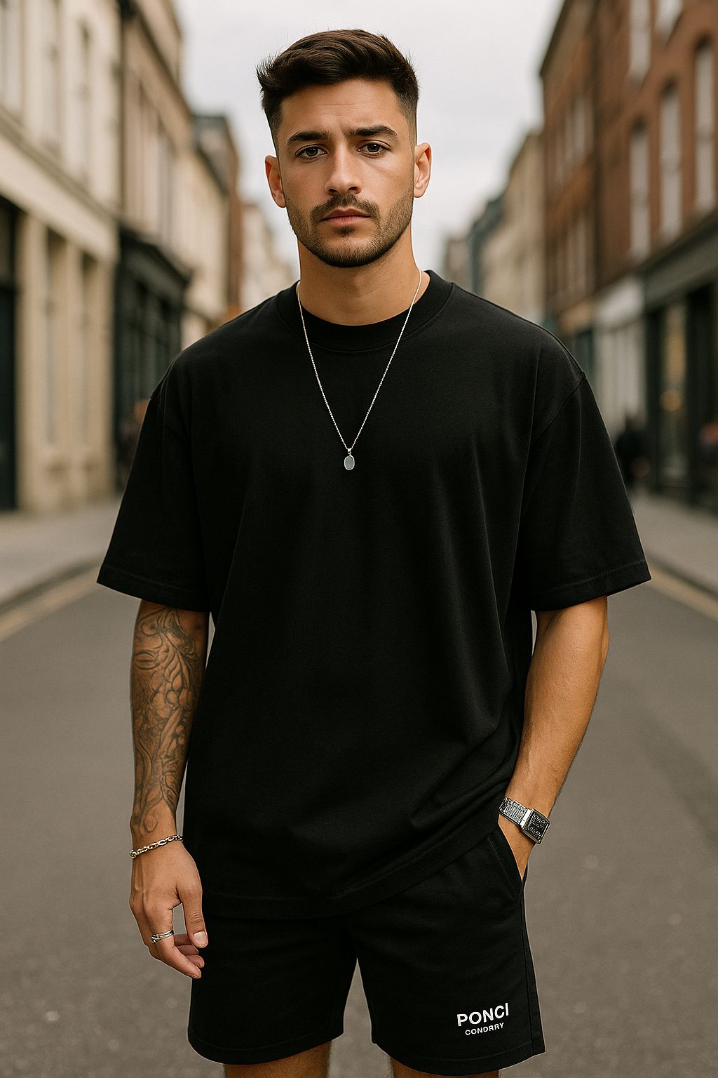 Camiseta Street Premium Ponci Company - Preta