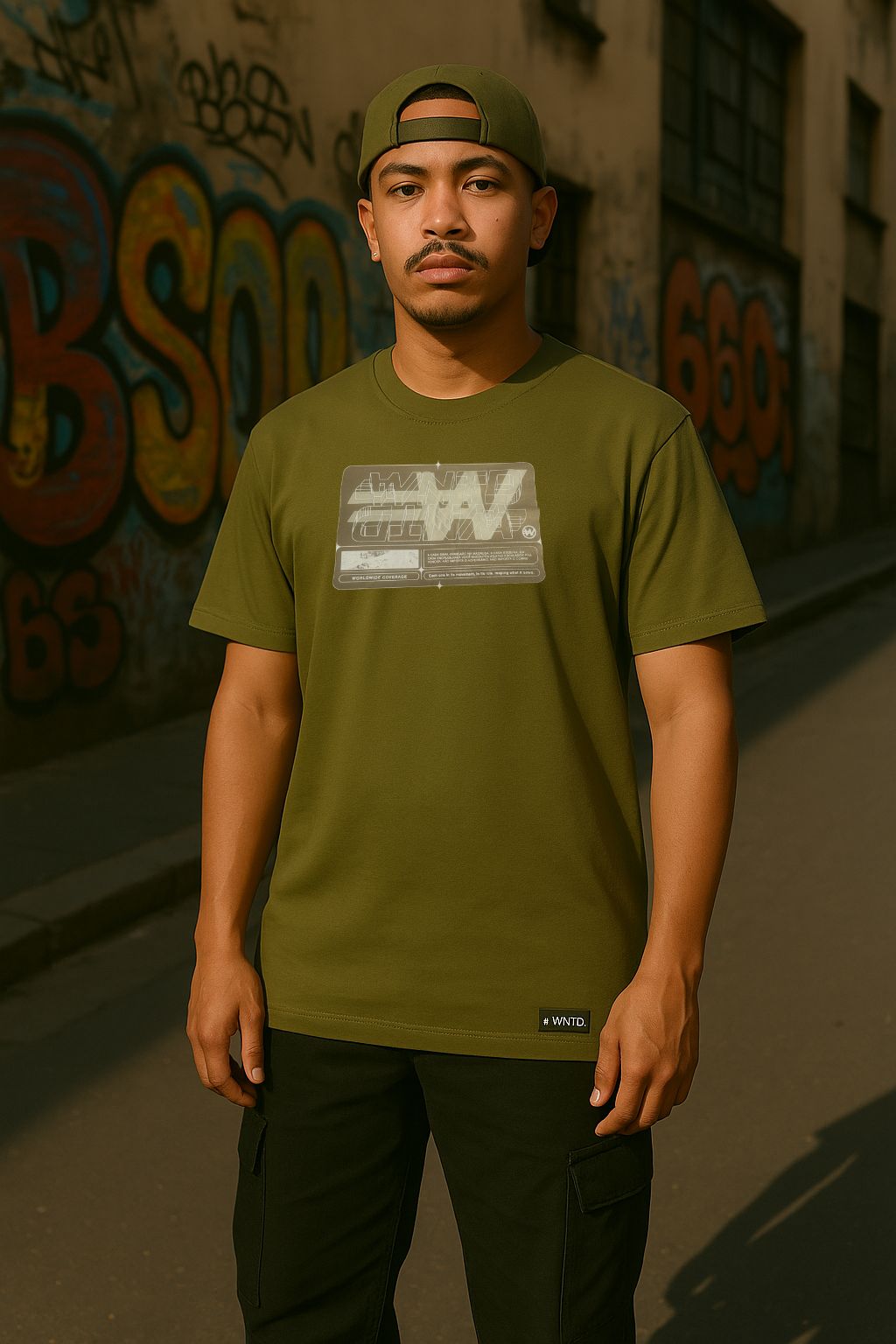 Camiseta Wanted Signal -Verde Oliva