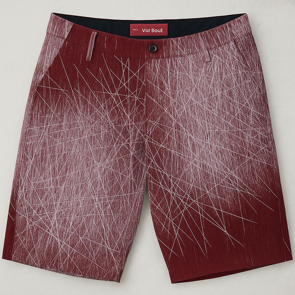 Bermuda Sarja Vinho Estampa Geométrica  Via Bout
