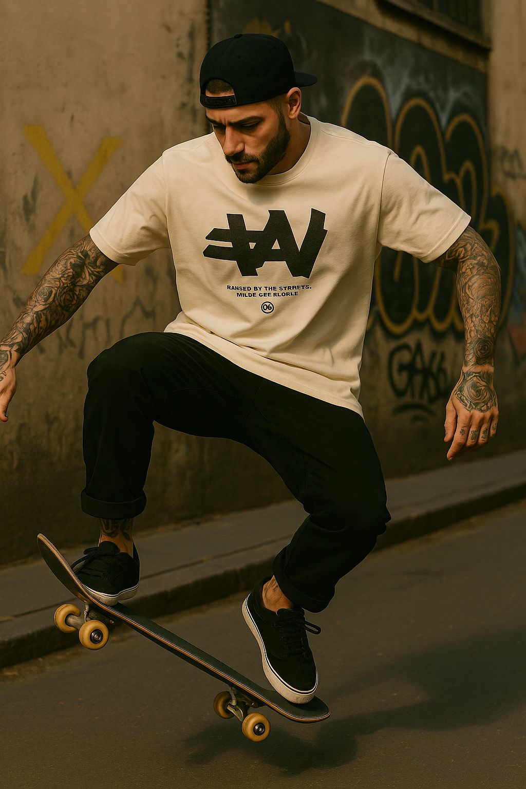 Camiseta Wanted Off-White  Raised by the Streets